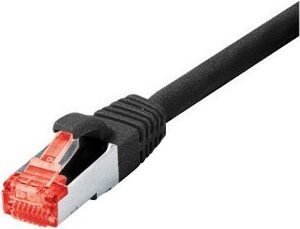 Patchkabel S-STP (PIMF), Cat 6, schwarz, 30,0 m Patchkabel mit besonders schmalem Knickschutz (71530S) von Tecline