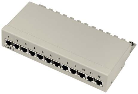 Tecline 17000106 Patchfeld (12-Port) grau von Tecline