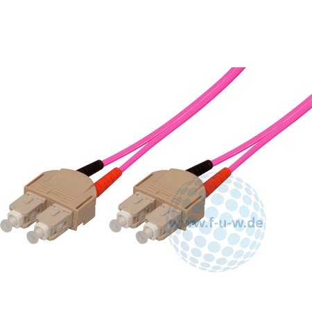 Tecline 39875903 OM4-Faser LWL-Kabel (50/125 µm, 3,0 m) erikaviolett von Tecline