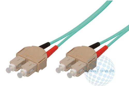 Tecline 39975905 OM3-Faser LWL-Kabel (50/125 µm, 5,0 m) türkis von Tecline