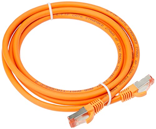 Tecline 71502A Category 6 Ethernet Kabel mit schmalem Knickschutz (2,0 m) orange von Tecline