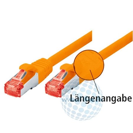 Tecline 71507A Category 6 Ethernet Kabel mit schmalem Knickschutz (7,5 m) orange von Tecline