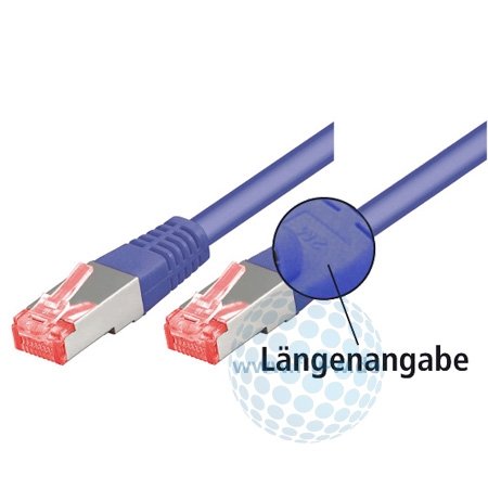 Tecline 71520V Category 6 Ethernet Kabel mit schmalem Knickschutz (20,0 m) violett von Tecline