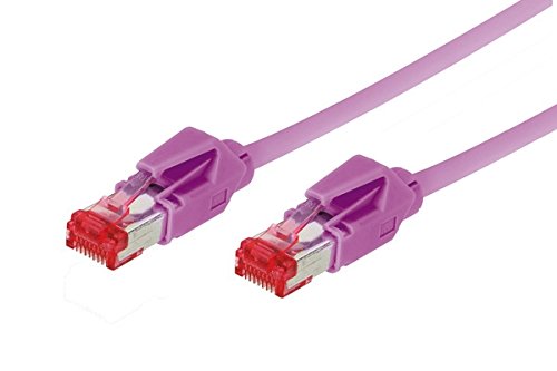 Tecline 71825M Category 6A Ethernet Patchkabel (S/FTP, PiMF, EIA/TIA, Class EA, 25 m) Erikaviolett von Tecline
