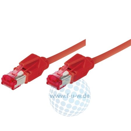 Tecline 71830R Category 6A Ethernet Patchkabel (S/FTP, PiMF, EIA/TIA, Class EA, 30 m) rot von Tecline