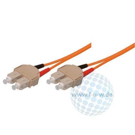 Tecline 76901 OM1-Faser LWL-Kabel (62,5/125 µm, 1,0 m) orange von Tecline