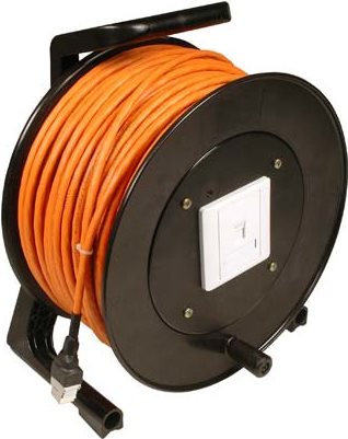 Verlängerungskabel Cat 6, S-STP, auf Kabeltrommel, 90 m Für mobilen Einsatz wie Service, Messen, Präsentationen usw. (17000165) von Tecline