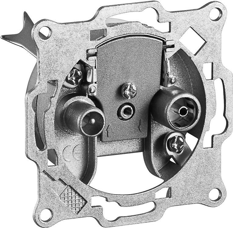 Wentronic Goobay 2-Loch Antennen-Stich-/End-Dose, Weiß - 1 dB Anschlussdämpfung (67011) von Tecline