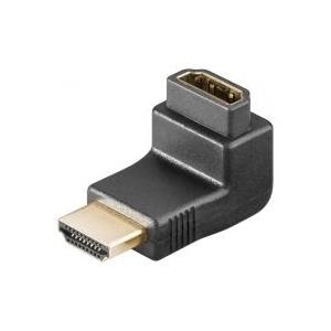 Wentronic Goobay HDMI Winkeladapter, HDMI Standard-Stecker (Typ A), Schwarz - HDMI A-Stecker>HDMI A-Buchse (68782) von Tecline