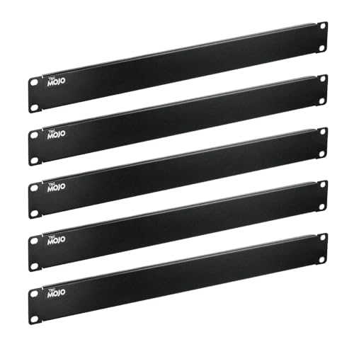 Tecmojo 1U Blindplatte, Rack-Montageplatte für 48,3 cm (19 Zoll) Server-Rack, Netzwerk-Rack, Gehäuse und Schränke, Schwarz, 1U SOLID 5 Stück von Tecmojo