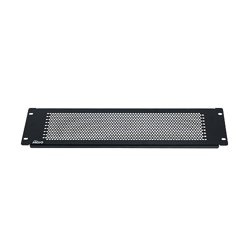 Tecmojo 3U Blindplatte, Rack-Montageplatte für 48,3 cm (19 Zoll) Server-Rack, Netzwerk-Rack, Gehäuse und Schränke, belüftet, Schwarz von Tecmojo