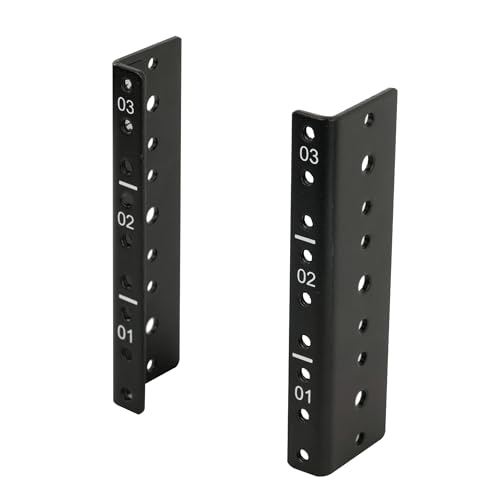 3U Vertikales Server-Rack-Schienen-Paar-Set von Tecmojo, DIY-Rackschienen-Set, 12–24 Schrauben x 48 Stück zur Montageausrüstung 3U Vertikales Server-Rack-Schienen-Paar-Set von Tecmojo, DIY-Rackschienen-Set, 12–24 Schrauben x 48 Stück zur Montageausrüstung von Tecmojo