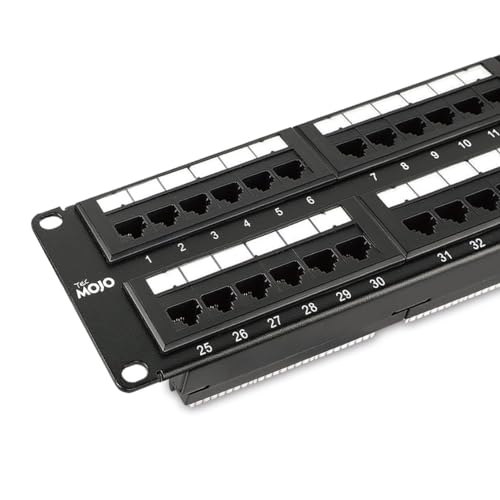 Tecmojo 48-Port Patchpanel, 2U Patchpanel, Patchpanel Cat6, Netzwerk-Patchpanel für Netzwerkschalter, Patchpanel für 19" Server-Racks u Tecmojo 48-Port Patchpanel, 2U Patchpanel, Patchpanel Cat6, Netzwerk-Patchpanel für Netzwerkschalter, Patchpanel für 19" Server-Racks u von Tecmojo