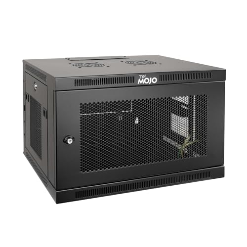 Tecmojo 6U Serverschrank zur Wandmontage, 45 cm Tiefe, professionelles Netzwerkregal und Schrank, vollständig montierter Netzwerkschrank, Wandmontage, Server-Rack für 48,3 cm (19 Zoll) von Tecmojo