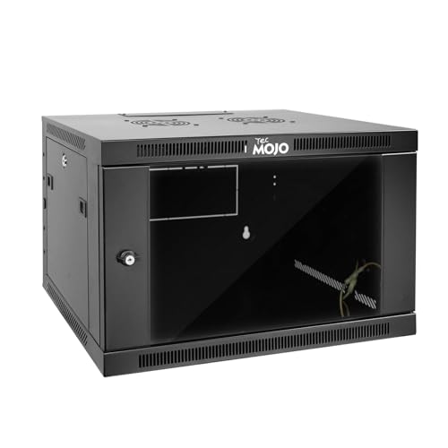 Tecmojo 6U Serverschrank zur Wandmontage, 45 cm Tiefe, professionelles Netzwerkregal und Schrank, vollständig montierter Netzwerkschrank, Wandmontage, Server-Rack für 48,3 cm (19 Zoll) von Tecmojo