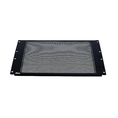 Tecmojo 8U Blindplatte, Rack-Montageplatte für 48,3 cm (19 Zoll) Server-Rack, Netzwerk-Rack, Gehäuse und Schränke, belüftet, Schwarz von Tecmojo