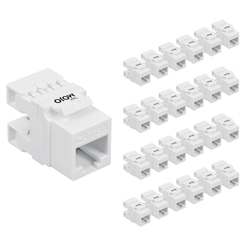 Tecmojo Cat6A ungeschirmte Keystone-Buchse mit 180-Grad-Abschluss, 25 Stück, Weiß Tecmojo Cat6A ungeschirmte Keystone-Buchse mit 180-Grad-Abschluss, 25 Stück, Weiß von Tecmojo