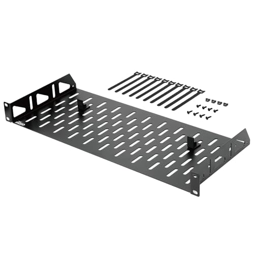 Tecmojo Server-Rack-Regal, 1U-Rack-Regal, 20,3 cm Tiefe, Netzwerk-Rack-Regal mit Anti-Rutsch-Stops, 25 kg Tragkraft des belüfteten Rack-Regals für Daten-/AV-/IT-/Audio-Racks, keine Lippe Tecmojo Server-Rack-Regal, 1U-Rack-Regal, 20,3 cm Tiefe, Netzwerk-Rack-Regal mit Anti-Rutsch-Stops, 25 kg Tragkraft des belüfteten Rack-Regals für Daten-/AV-/IT-/Audio-Racks, keine Lippe von Tecmojo