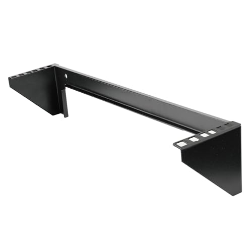 Tecmojo 2U Vertikales Wandmontierbares Regal, 48,3 cm, kaltgewalzter Stahl, vertikales Montageregal für Netzwerk- und Datengeräte mit Hardware, Schwarz von Tecmojo