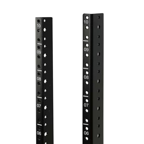 Tecmojo Vertikales Server-Rack-Schienen-Paar-Set, 12–24 Schrauben x 48 Stück zur Montage von Ausrüstung 2U-20U (10U) von Tecmojo