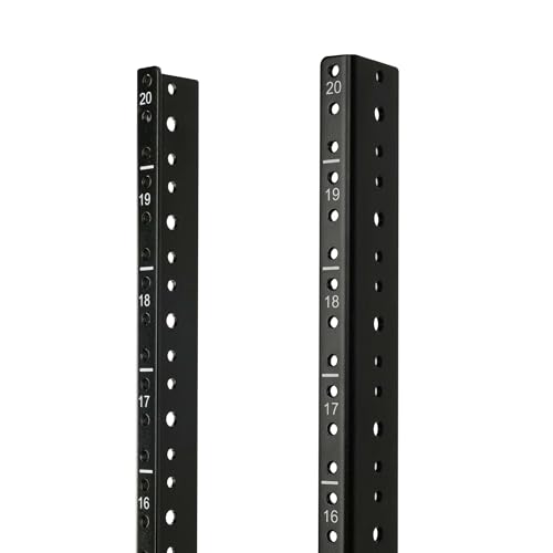 Tecmojo Vertikales Server-Rack-Schienen-Paar-Set, DIY-Rackschienen-Set, 12–24 Schrauben x48 im Lieferumfang enthalten, um Ausrüstung 2U-20U (20U) zu montieren von Tecmojo