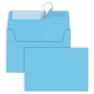 tecno Briefumschläge colors DIN C6 ohne Fenster blau haftklebend 25 St. von Tecno
