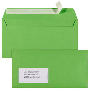 tecno Briefumschläge colors DIN lang+ mit Fenster intensivgrün haftklebend 25 St. von Tecno