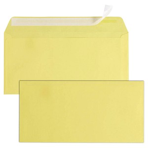 tecno Briefumschläge colors DIN lang+ ohne Fenster gelb haftklebend 25 St. von Tecno