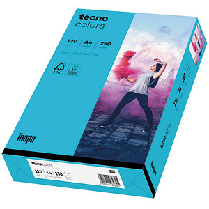 tecno Kopierpapier colors blau DIN A4 120 g/qm 250 Blatt von Tecno