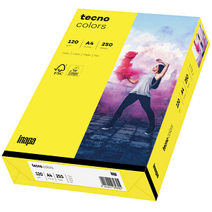 tecno Kopierpapier colors gelb DIN A4 120 g/qm 250 Blatt von Tecno