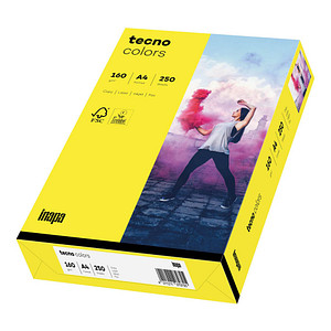 tecno Kopierpapier colors gelb DIN A4 160 g/qm 250 Blatt von Tecno