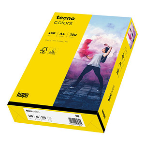 tecno Kopierpapier colors intensivgelb DIN A4 160 g/qm 250 Blatt von Tecno