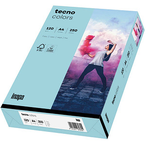 tecno Kopierpapier colors mittelblau DIN A4 120 g/qm 250 Blatt von Tecno