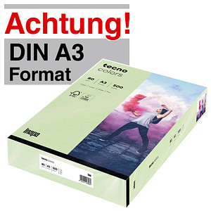 tecno Kopierpapier colors mittelgrün DIN A3 80 g/qm 500 Blatt tecno Kopierpapier colors mittelgrün DIN A3 80 g/qm 500 Blatt von Tecno