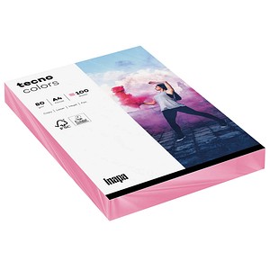 tecno Kopierpapier colors rosa DIN A4 80 g/qm 100 Blatt von Tecno