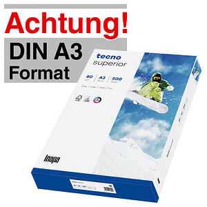 tecno Kopierpapier superior DIN A3 80 g/qm 500 Blatt von Tecno