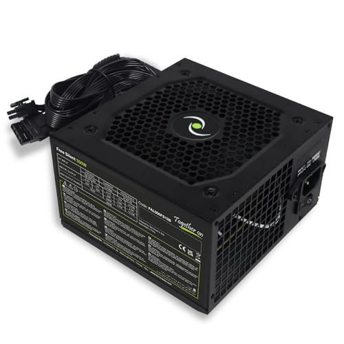 Tecnoware ATX-Netzteil 500W für PC - Leises Lüfterrad 12 cm - Steckverbinder 2 x SATA, 1 x 24-polig, 1 x 12V 4 + 4-polig, 2 x Molex, schwarz von Tecnoware Power Systems