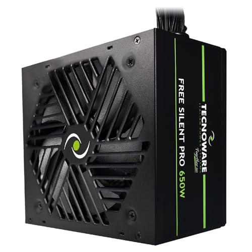 Tecnoware Netzteil Free Silent PRO 650 für erweiterte PCs mit NVIDIA GeForce GTX - RTX Grafikkarte, leiser Lüfter, PCI-E Anschlüsse, CPU 4+4, SATA, Molex Tecnoware Netzteil Free Silent PRO 650 für erweiterte PCs mit NVIDIA GeForce GTX - RTX Grafikkarte, leiser Lüfter, PCI-E Anschlüsse, CPU 4+4, SATA, Molex von Tecnoware Power Systems