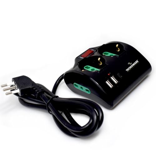 Tecnoware Power Systems Mehrfachsteckdose Power Cleaner 4, Italien-Eingang, 2 Italien/Schuko-Ausgänge, 2 Italien-Ausgänge 10/16A, 2 USB-A-Ports, 1 USB-C-Port, PD, QC, für Tischnutzung konzipiert Tecnoware Power Systems Mehrfachsteckdose Power Cleaner 4, Italien-Eingang, 2 Italien/Schuko-Ausgänge, 2 Italien-Ausgänge 10/16A, 2 USB-A-Ports, 1 USB-C-Port, PD, QC, für Tischnutzung konzipiert von Tecnoware Power Systems