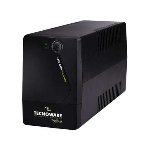 Tecnoware UPS ERA PLUS 1100, Unterbrechungsfreie Stromversorgung 1100 VA, Blackout-Schutz für PC, Modem, Videoüberwachung, AVR, USB, Software-Manager, Autonomie 17 Min. PC-60 Min. Modem/Router von Tecnoware Power Systems