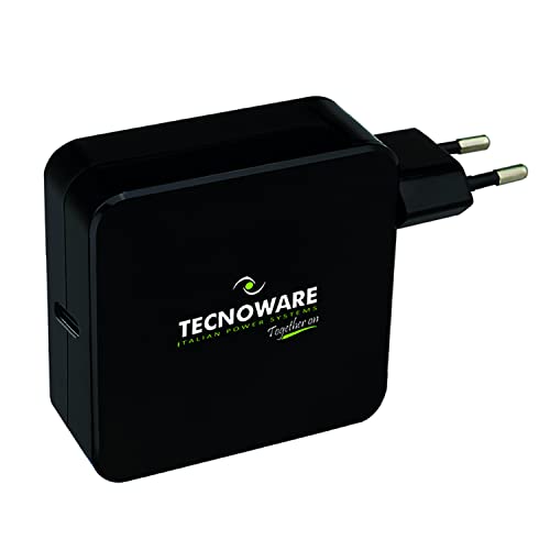 Tecnoware Universal-Ladegerät mit USB C Port 65 W, kompatibel mit jedem Notebook, das über einen USB C Port verfügt: MacBook Pro/Air, ASUS, Lenovo ThinkPad und Yoga, Samsung, Huawei Xiaomi Air von Tecnoware Power Systems