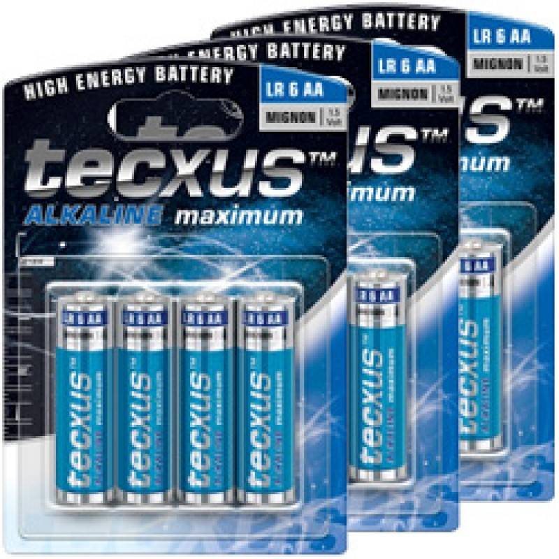 12er Spar-Pack Alkaline Power Mignon, AA, LR6 von Tecxus