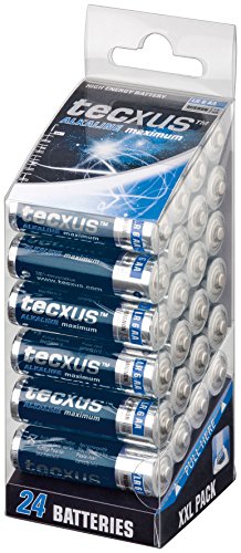 Mignon (LR6 / AA) Batterien Alkaline 1,5 V mit langer Lebensdauer, 24er Pack von Tecxus