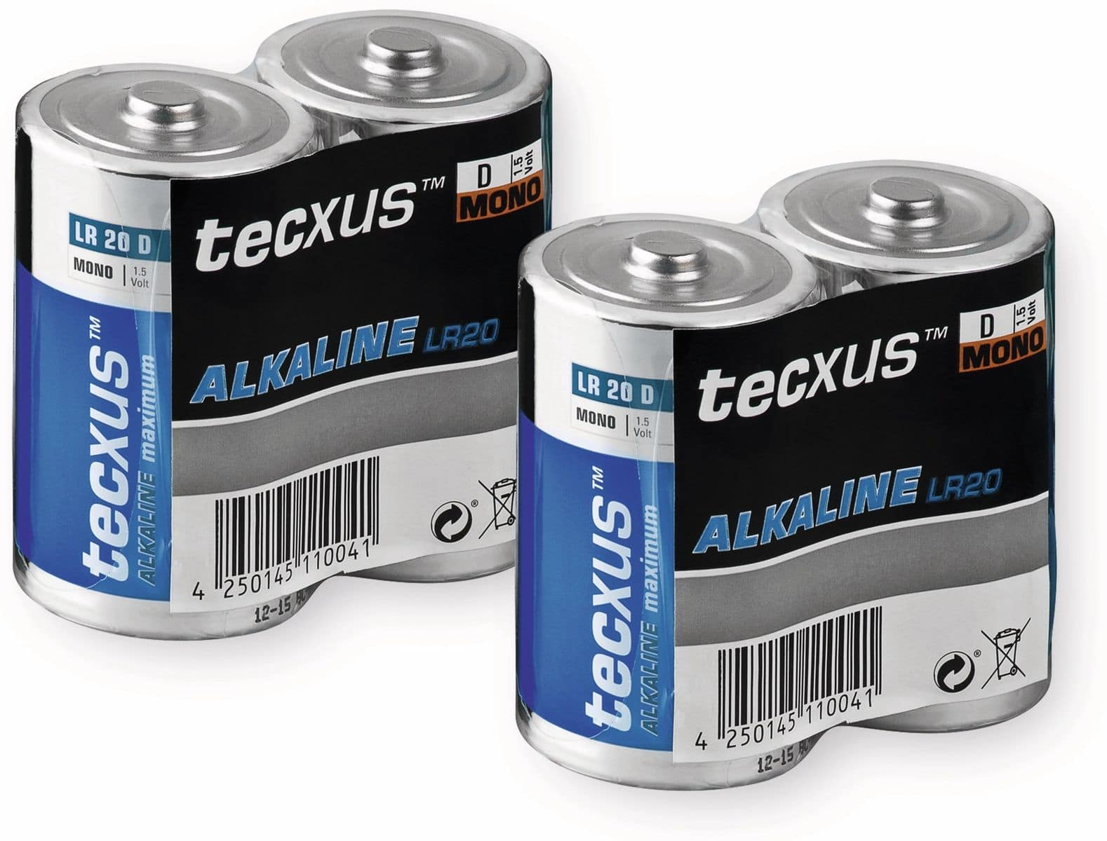 TECXUS Mono-Batterie-Set Alkaline, 2 Stück von Tecxus