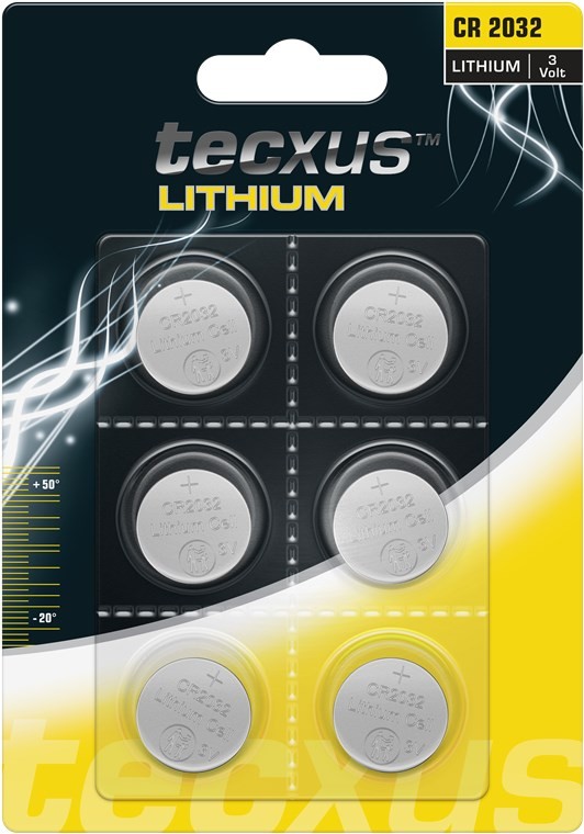 Tecxus CR2032 - Lithium-Knopfzelle, 3 V von Tecxus