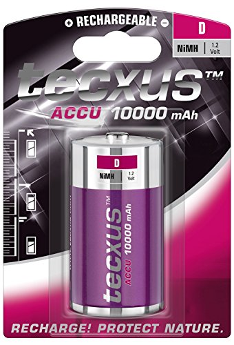 tecxus Mono D Batterie NiMH 10000 mAh 1.2 V 1er Pack von Tecxus
