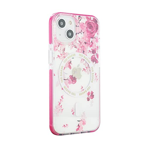 Ted Baker AZAMIAS Clear Scattered Flowers Antishock Phone Case for iPhone 13/14 Pink Bumper Compatible with MagSafe von Ted Baker