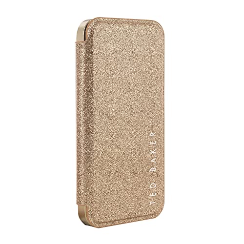 Ted Baker CAMBRIN Gold Glitter Mirror Folio Phone Case for iPhone 13/14 von Ted Baker