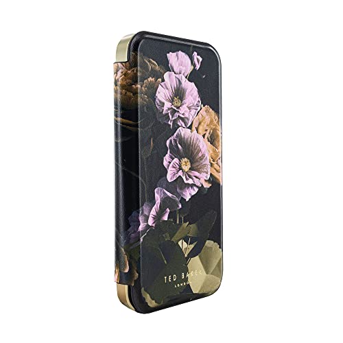 Ted Baker GLADIAS Black Paper Flowers Mirror Folio Phone Case for iPhone 12/12 Pro Gold Shell von Ted Baker