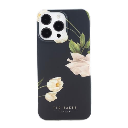 Ted Baker Holunderflower Schutzhülle für iPhone 15 Pro Max, Schwarz/Transparent von Ted Baker